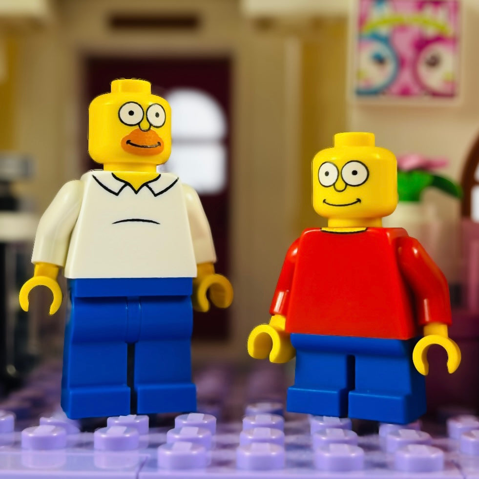 The Springfield Suburbans LEGO set with minifigures and bricks