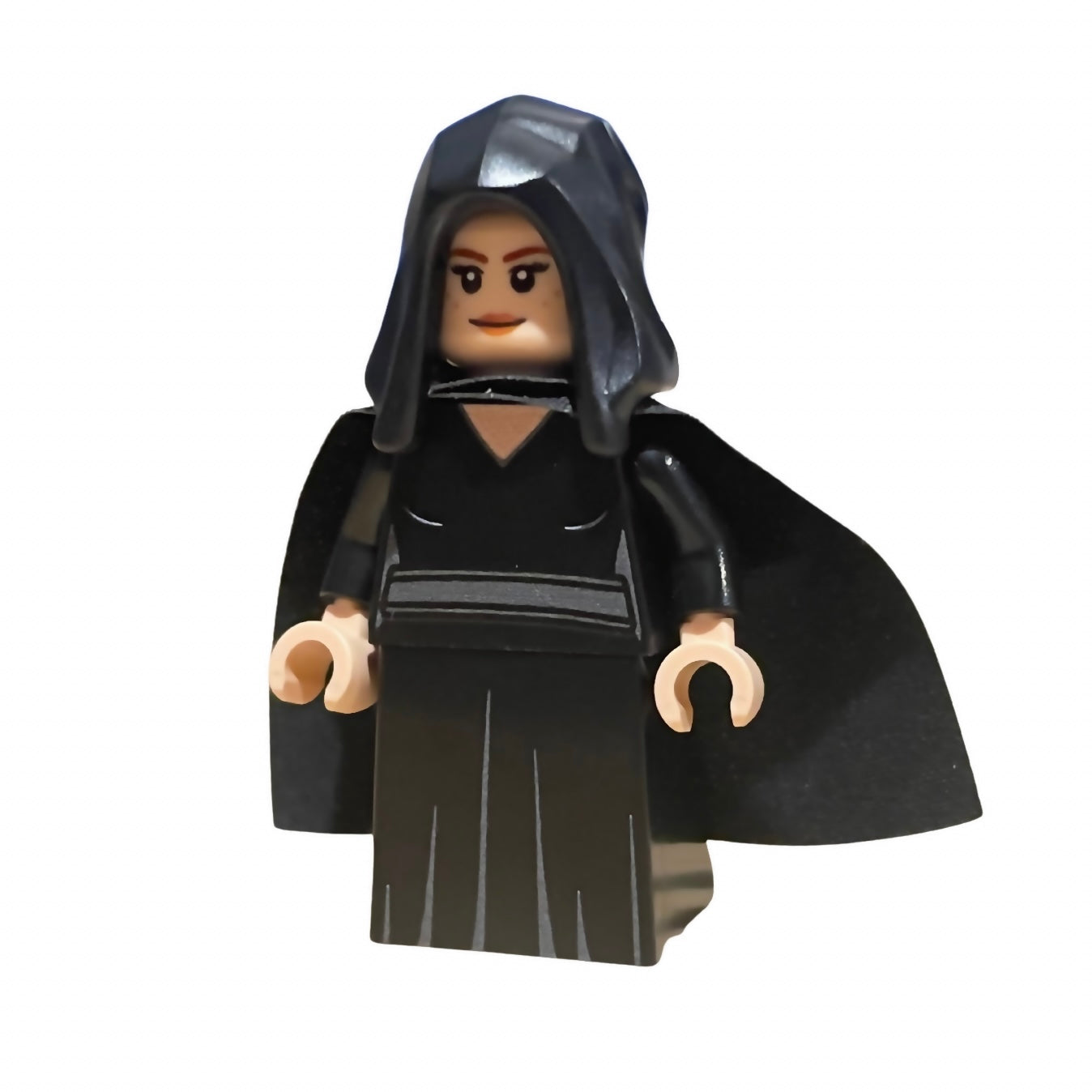 Dark Side Rae LEGO minifigure on black background