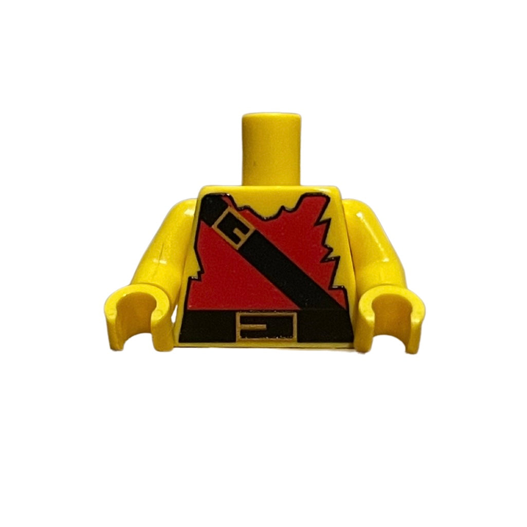 Classic Red Swashbuckler LEGO torso with detailed printing and belt buckle