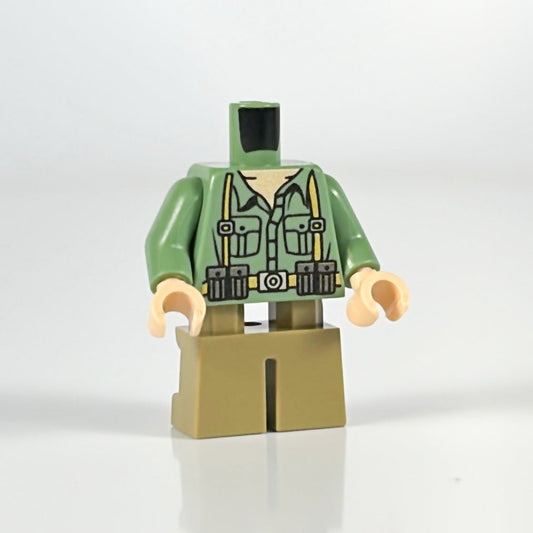 Bazooka Trooper Torso in Sand Green LEGO minifigure part