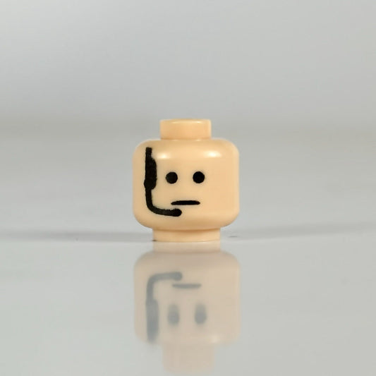 LEGO Comms Head light flesh colored minifigure part