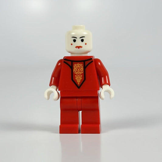 Classic LEGO minifigure of a queen's body and head with crown and regal attire