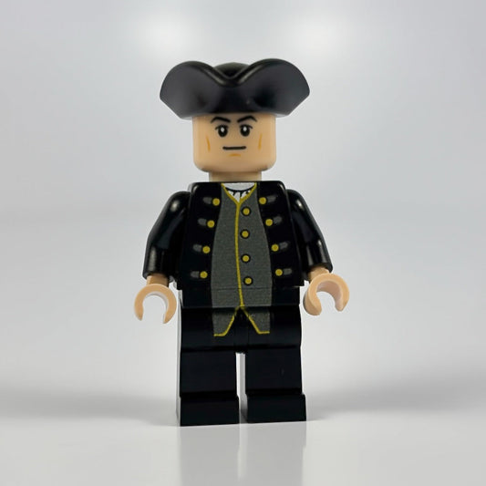 Mercer LEGO minifigure with basic brick and knobs on white background