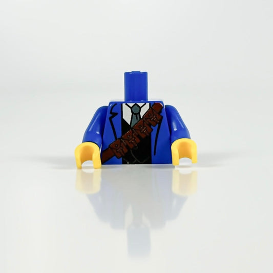 LEGO Bandolier Torso Blue minifigure accessory with detailed straps and pouches