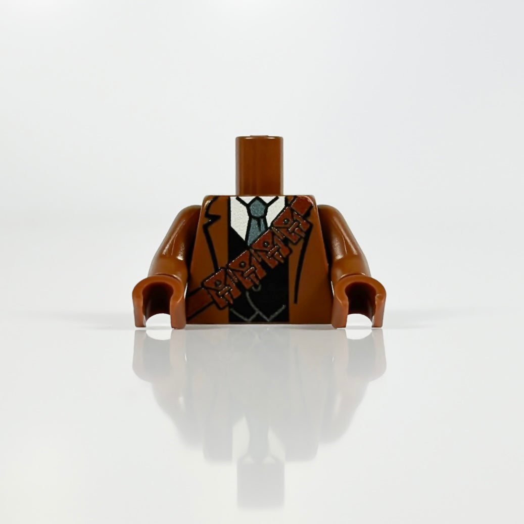 LEGO Bandolier Torso piece in reddish brown color