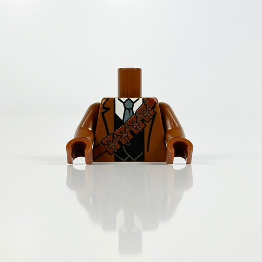 LEGO Bandolier Torso piece in reddish brown color