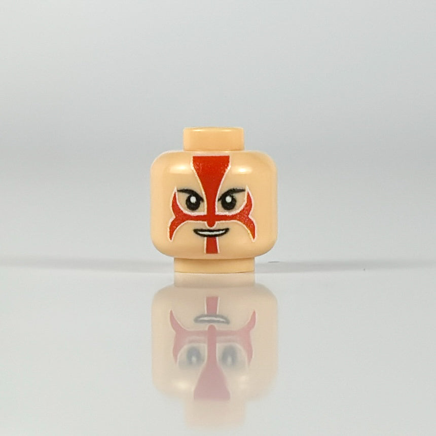 LEGO Thug Head minifigure close-up with stern expression