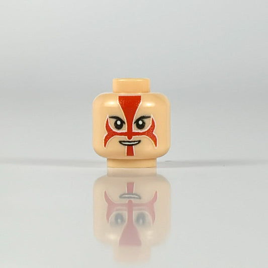 LEGO Thug Head minifigure close-up with stern expression