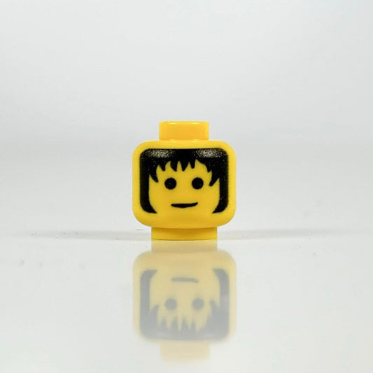 LEGO long hair minifigure head with detailed facial features