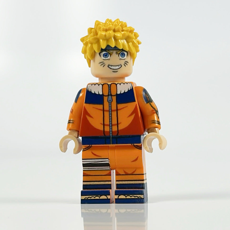LEGO® N. Uzumaki minifigure with trademark disclaimer