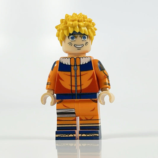 LEGO® N. Uzumaki minifigure with trademark disclaimer