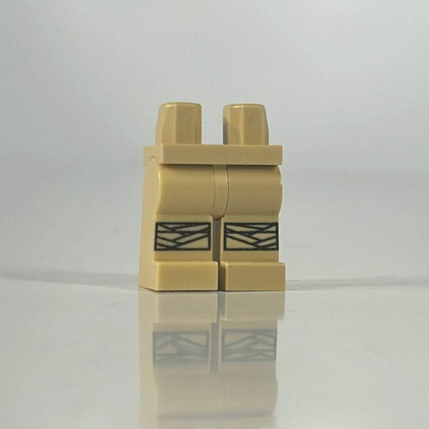 LEGO P1 Farmboy Legs minifigure part isolated on white background
