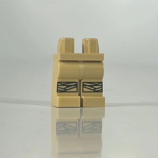 LEGO P1 Farmboy Legs minifigure part isolated on white background