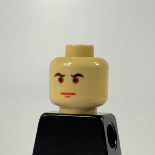 Classic LEGO minifigure head with classic bib design