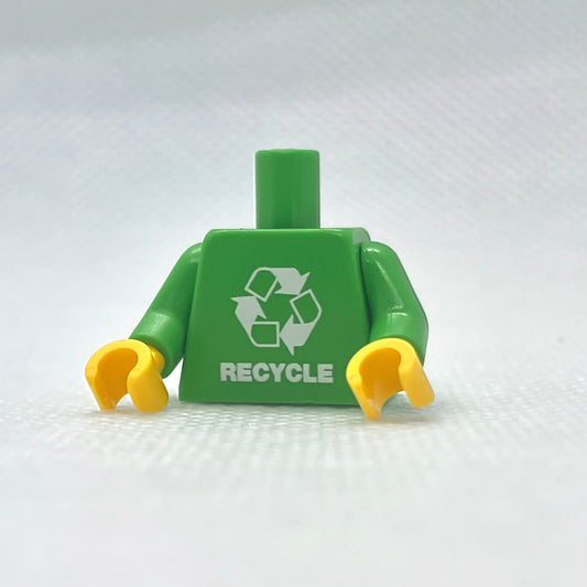 LEGO minifigure Recycle Torso design close-up