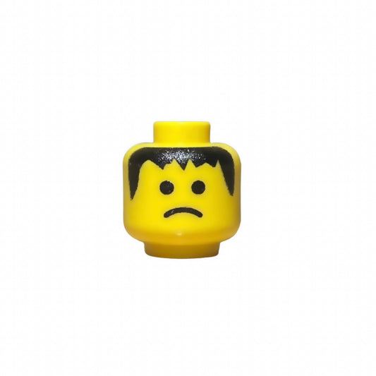 Bowl Cut Head (Black Hair) - FigFabLabs