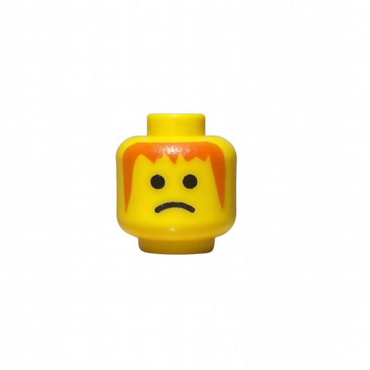 Bowl Cut Head (Orange Hair) - FigFabLabs